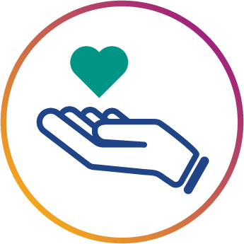  Hand and heart icon